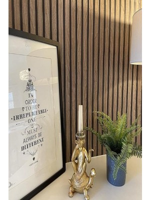 Leaf Shop Home Zümrüt Exclusıve 7610 Lambiri Panel Ahşap Duvar Çıtası Desenli Duvar Kağıdı 5,30 M²