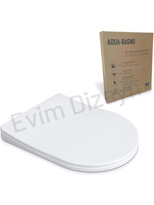 Leaf Shop Bagno, Diamond Klozet Kapağı, Beyaz, Yavaş Kapanan, Pp