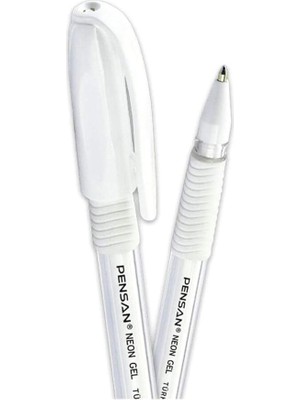 Leaf Shop Neon Jel Kalem Beyaz 1 mm 12 Li Kutu