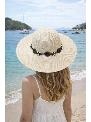 Modazon Bohem Aksesuarlı Kadın Hasır Fötr Şapka