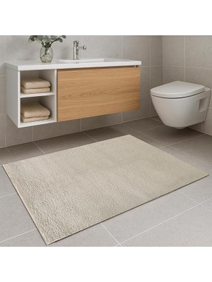 Leaf Shop Banyo Paspası | Peluş Kaymaz Taban | Yumuşak Doku | Makinede Yıkanabilir | 4 Ölçü (50X80 Cm)