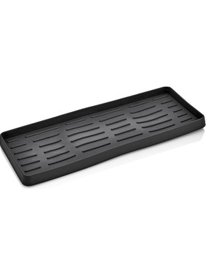 Leaf Shop Home Silikon Sabunluk Organizer, Sabunluk Altlığı, Sıvı Sabun Standı Antrasit 26X10 cm