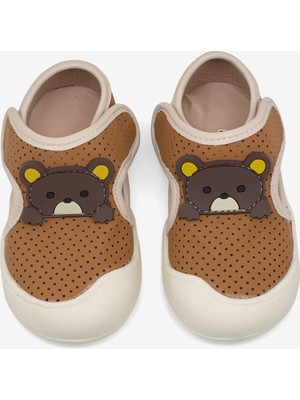 Tonny Black Kız Çocuk Camel Ayıcık Detaylı Rahat Kalıp Ilk Adım Sneaker