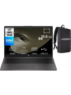 Hp 250 G10 I5-1334U 9G1E4ET-K37 64GB 512GB Iris Xe Graphics W11PRO 15.6" Full Hd Notebook & Karina Çanta