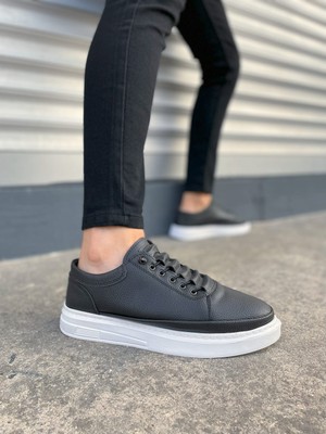 DMR Elegance JY0535 Prime Bağcıklı Cilt Erkek Günlük Sneaker Ayakkabı Cbt - Siyah