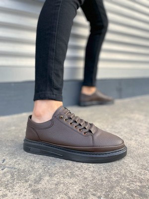 DMR Elegance JY0535 Prime Bağcıklı Cilt Erkek Günlük Sneaker Ayakkabı Cst - Kahverengi