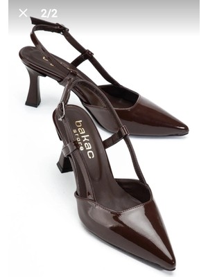 Aesco Hoost Kahverengi Rugan Topuklu Ayakkabı