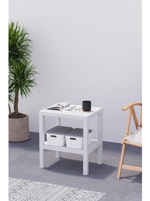 Leaf Shop Katlı Plastik Beyaz Banyo Mutfak Rafı MIT1054