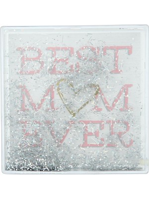 Birlik Fotoğrafçılık İnce Kare Çerçeve Kar Küresi 5025G Krem Renkli Gri Pullar ile Şık Tasarım