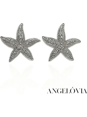 Gümüş Deniz Yıldızı Çelik Küpe