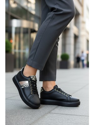 Mia Marya Yılan Desenli Kadın Sneaker – Ortopedik Platform Kalın Taban Spor Ayakkabı