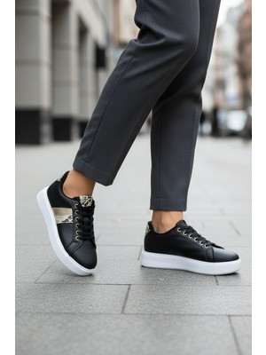 Mia Marya Yılan Desenli Kadın Sneaker – Ortopedik Platform Kalın Taban Spor Ayakkabı