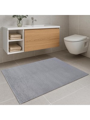 Leaf Shop Peluş Banyo Paspası | Kaymaz Tabanlı, Yumuşak Doku | Makinede Yıkanabilir | 4 Farklı Ölçü Seçeneği (40X60 Cm)