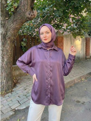 Miostil Saten Tunik-Gül Kurusu