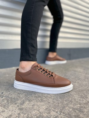 DMR Elegance JY0535 Prime Bağcıklı Cilt Erkek Günlük Sneaker Ayakkabı Cbt - Taba