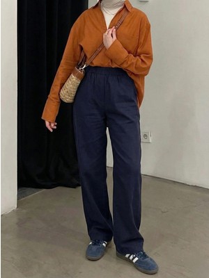 Miostil Cep Detay Pantolon-Lacivert