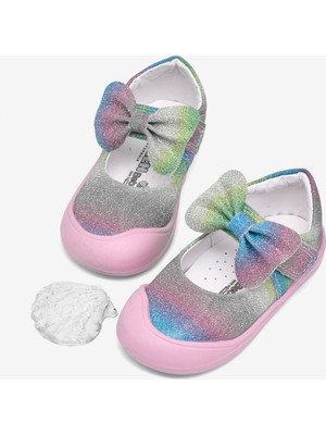 Tonny Black Kız Çocuk Gökkuşağı Çocuk Ilk Adım Fiyonlu Babet