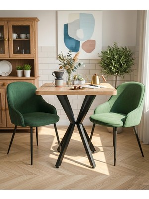 Sofex Mutfak Cafe Balkon Bahçe Restoran Yemek Masası 70X70 Metal Ayak 1.kalite (Kalınlaştırmalı)