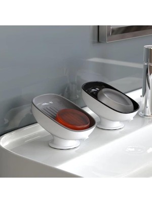 Leaf Shop Su Giderli Çift Katmanlı Sabunluk,vakumlu Su Giderli Sabunluk (2)