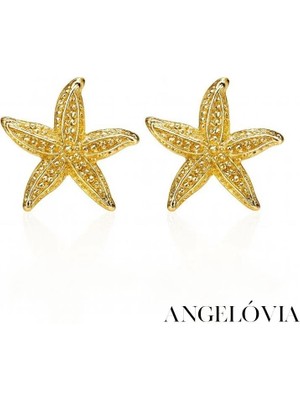 Gold Deniz Yıldızı Figürlü Çelik Küpe