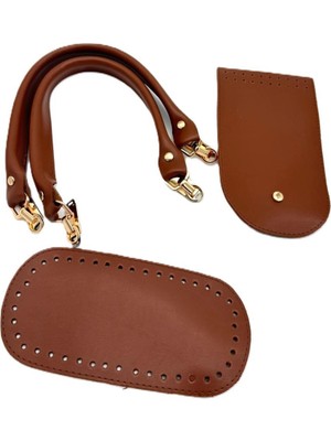 Angel Çanta Aksesuar Taba Kulpluklu Sap, Taban, Kapak Seti