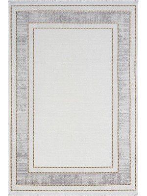 Karmen Halı Elegance Eg006a Gri Halı Gold Detaylı Viskon Doğal Iplik Bambu Halı Tozu Az Salon Halısı Yatak Odası