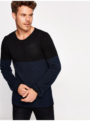 Koton Renk Bloklu Triko Kazak