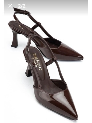 Shoegar Hoost Kahverengi Rugan Topuklu Ayakkabı