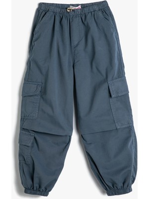 Koton Paraşüt Kot Pantolon Pamuklu Beli Lastikli Cepli - Parachute Jean