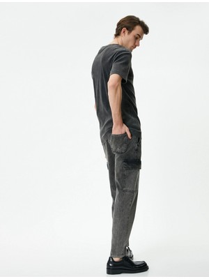 Koton Bol Kot Pantolon Kargo Cepli Beli Bağcıklı Yıkamalı