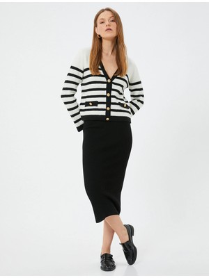 Koton Kalem Triko Etek Midi Boy