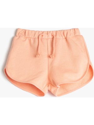 Koton Şort Basic Beli Bağlamalı Cepli Pamuklu