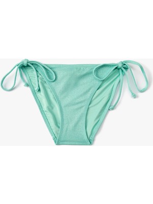 Koton Dokulu Bikini Altı Normal Bel Yanları Bağlama Detaylı