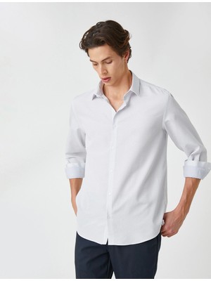 Koton Basic Gömlek Klasik Manşet Yaka Uzun Kollu Non Iron