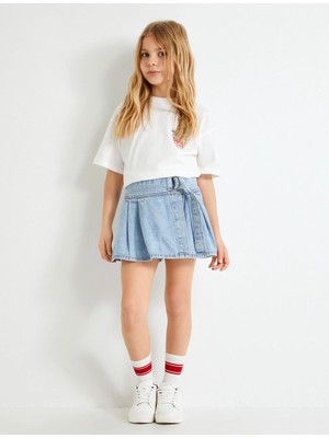 Koton Stitch Tişört Lisanslı Arkası ve Önü Baskılı Kısa Kollu Pamuklu