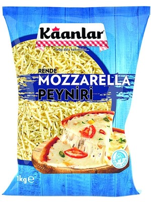 Kaanlar 1KG Rende Mozzarella Peynir Yarım Yağlı Glutensiz Yarı Yumuşak Türkiye Menşeli