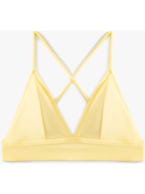 Koton Üçgen Bikini Üstü Basic Arkası Çapraz Bağlamalı