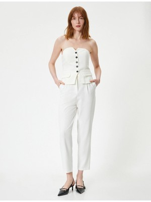 Koton Havuç Pantolon Yüksek Bel Cep Detaylı