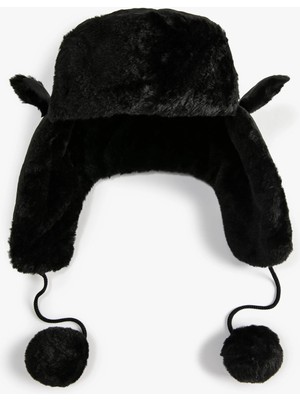 Koton Pilot Şapka Peluş Ponpon Detaylı