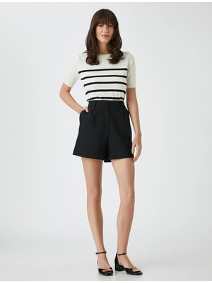 Koton Bisiklet Yaka Kazak Kısa Kollu