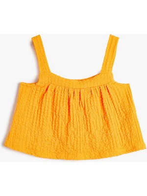 Koton Crop Atlet Kalın Askılı Dokulu