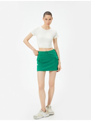 Koton Tenis Eteği Kargo Cepli Beli Lastikli Rahat Kalıp