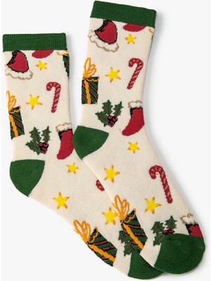 Koton Yılbaşı Desenli Havlu Çorap