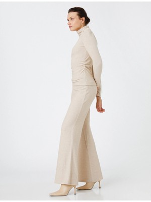 Koton Koton İspanyol Paça Pantolon Beli Lastikli