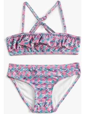Koton Bikini Takımı Fırfırlı İnce Askılı