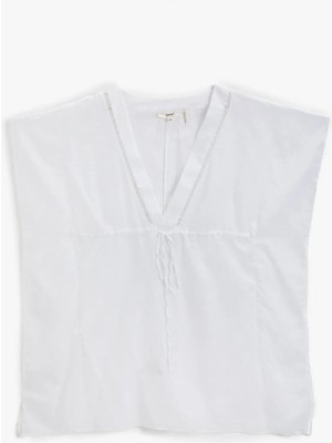 Koton V Yaka Tunik Pamuklu