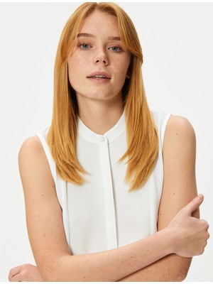 Koton Hakim Yaka Gömlek Kolsuz Roba Detaylı