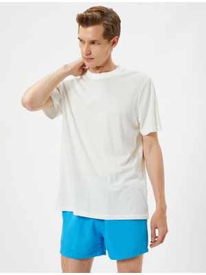 Koton Deniz Şortu Kısa Beli Bağcıklı Cepli