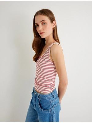 Koton Tek Omuz Üst Ribanalı Pamuklu Slim Fit