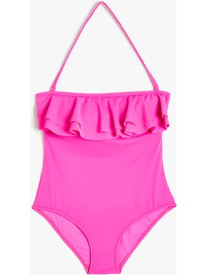 Koton Fırfırlı Straplez Mayo Askı Detaylı Kaplı